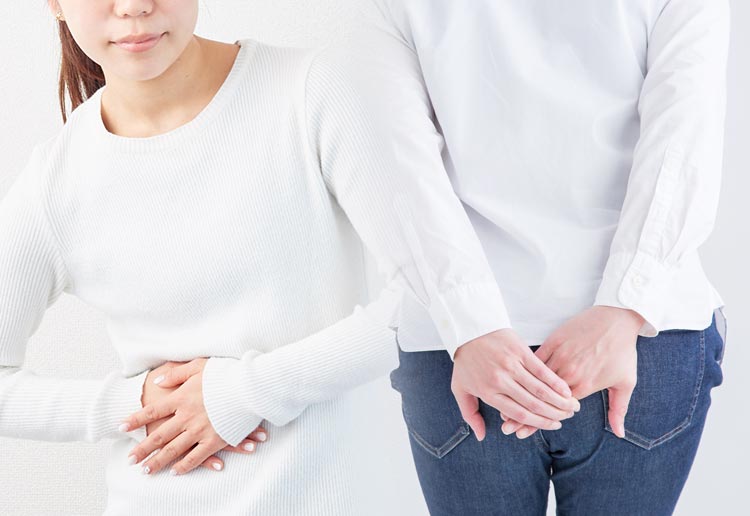 女性のためのおしりとおなかの外来のイメージ画像